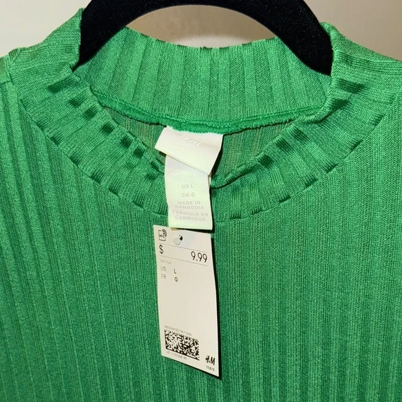 Green Ribbed Shirt - Picture 3 of 6